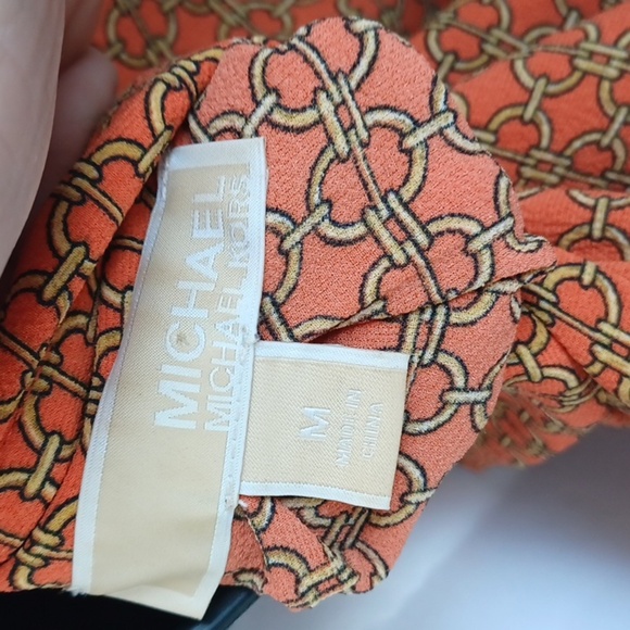 Michael Kors orange tunic blouse - Picture 5 of 6